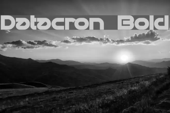 Datacron Bold Font examples