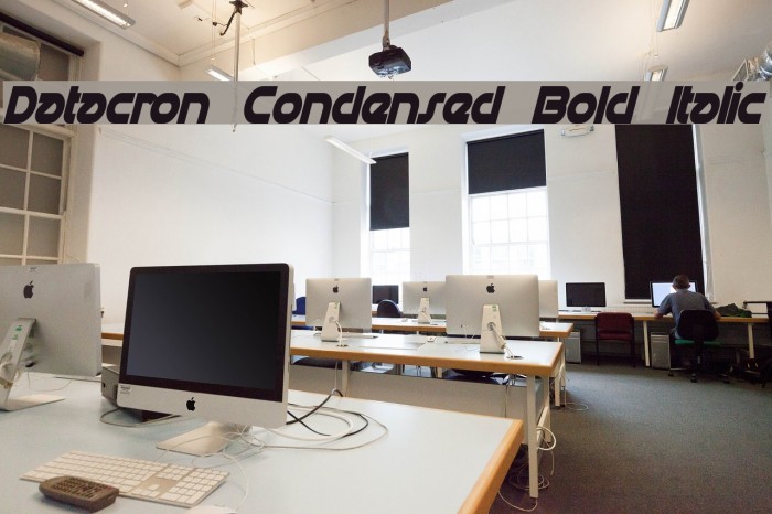 Datacron Condensed Bold Italic Font examples
