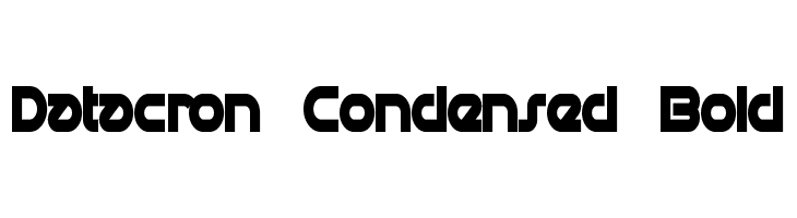Datacron Condensed Bold  フリーフォントのダウンロード