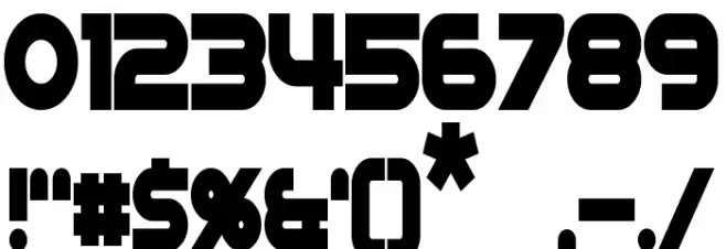 Datacron Condensed Bold Font OTHER CHARS