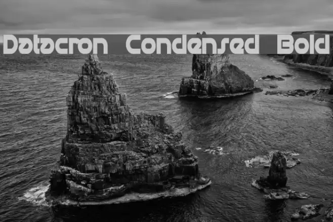 Datacron Condensed Bold Font examples