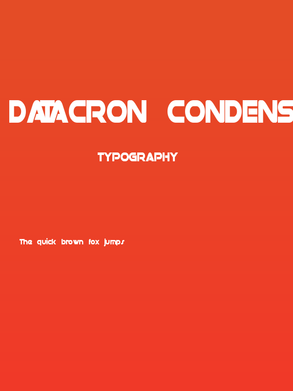 Datacron Condensed Bold Poster