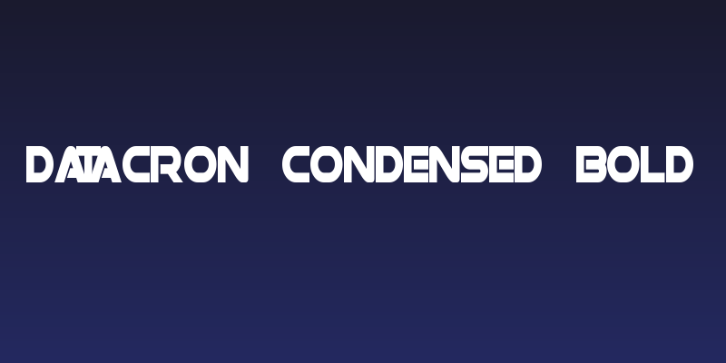 Datacron Condensed Bold Social Header