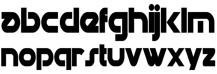 Datacron Condensed Bold Font LOWERCASE