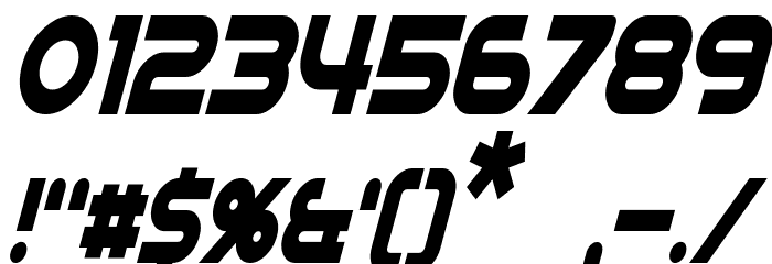 Datacron Condensed Italic Fuentes OTROS CHARS