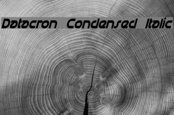 Datacron Condensed Italic フォント examples