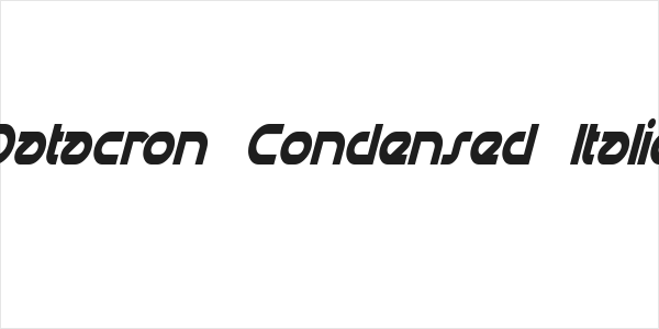 Datacron Condensed Italic Logo