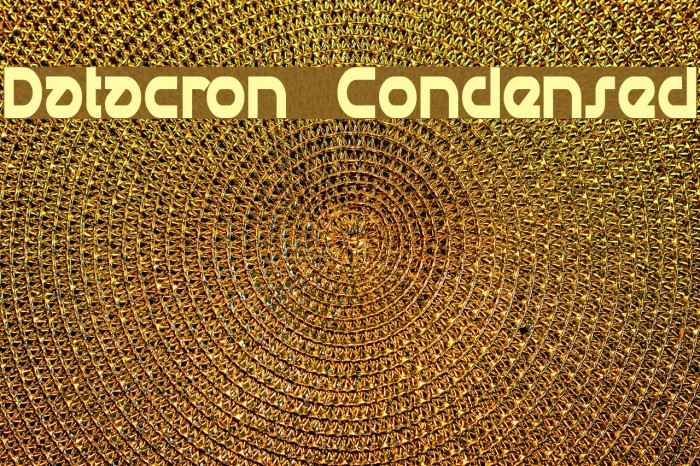 Datacron Condensed Font examples