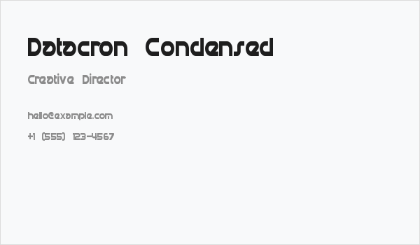 Datacron Condensed Business Card