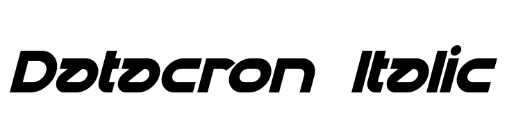 Datacron Italic  フリーフォントのダウンロード