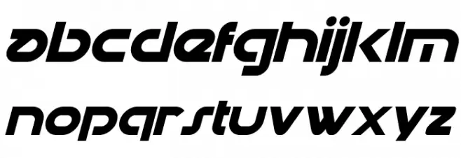Datacron Italic फ़ॉन्ट लोअरकेस