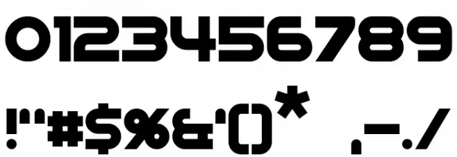 Datacron Font OTHER CHARS