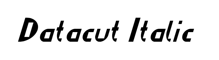 Datacut Italic Polices