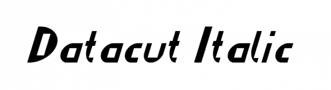 Datacut Italic  Fuentes Gratis Descargar