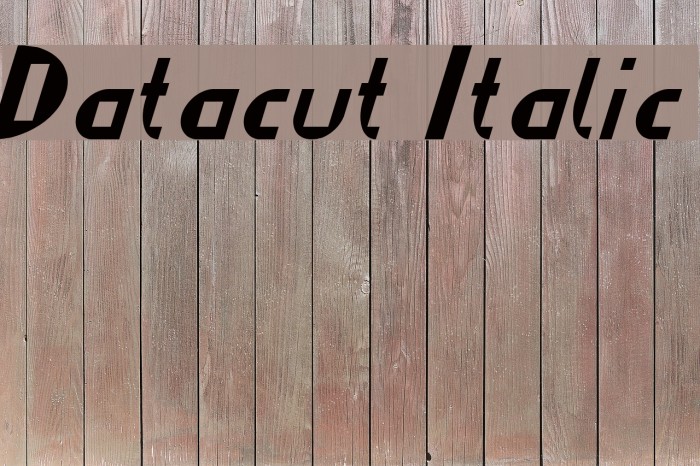 Datacut Italic Font examples