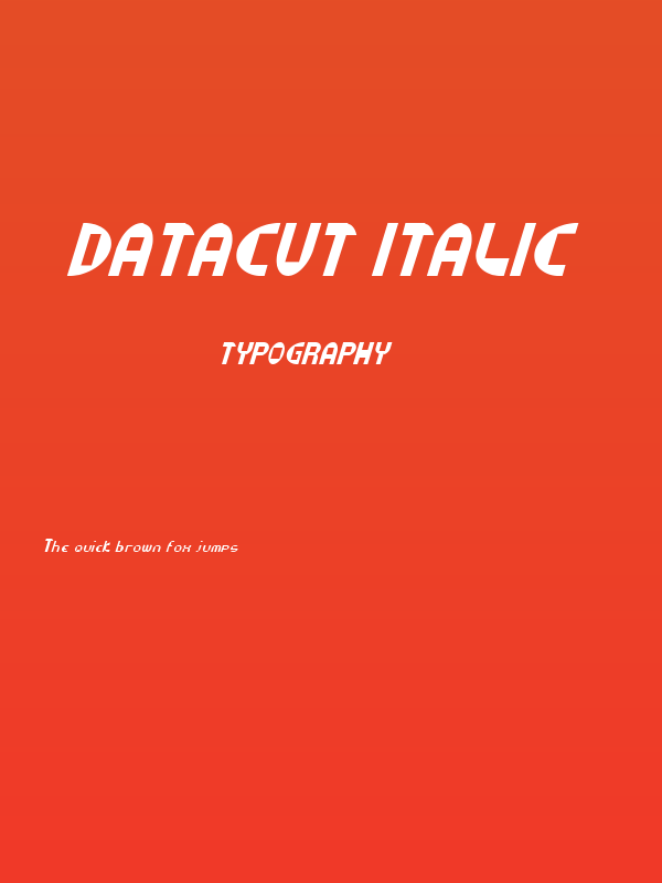 Datacut Italic Poster