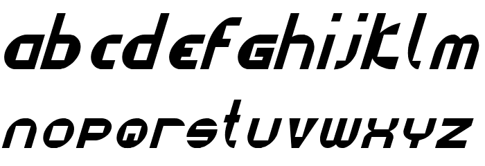 Datacut Italic Font LOWERCASE