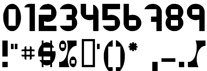 Datacut Font OTHER CHARS