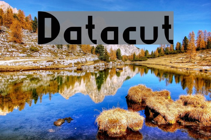 Datacut Font examples