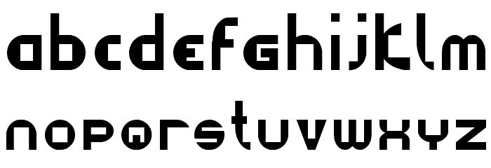 Datacut Font LOWERCASE