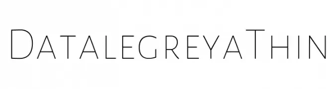 Datalegreya Thin  Frei Schriftart Herunterladen