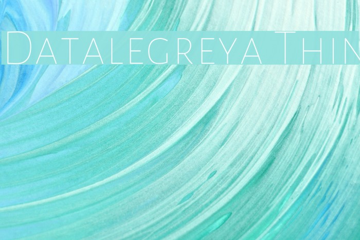 Datalegreya Thin フォント examples