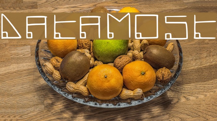Datamost फ़ॉन्ट examples