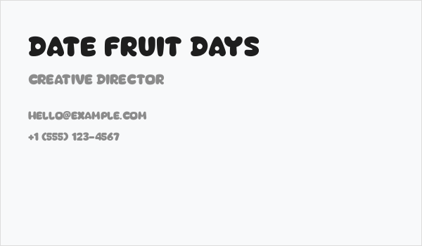 Date Fruit Days Business Card