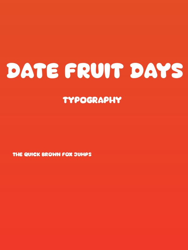 Date Fruit Days Poster