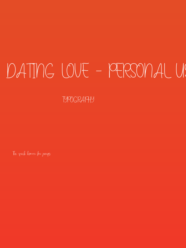 Dating Love - Personal Use Poster