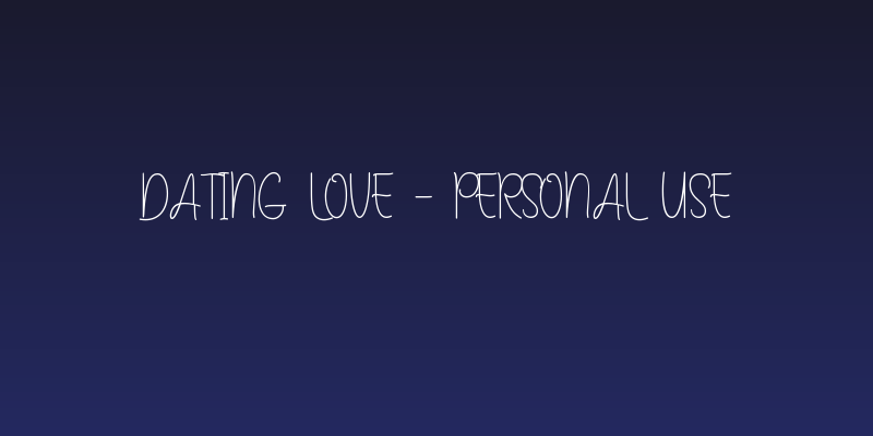 Dating Love - Personal Use Social Header