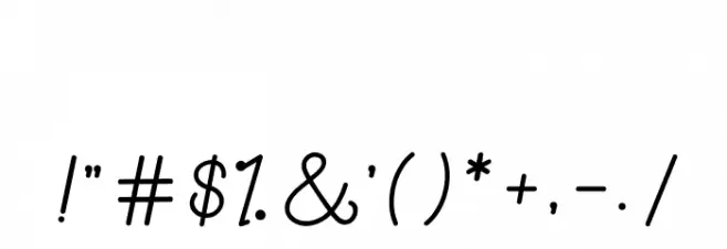 Datten Font OTHER CHARS