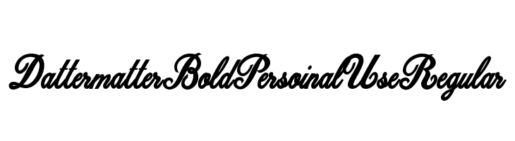 Dattermatter Bold Persoinal Use Regular  Скачать бесплатные шрифты