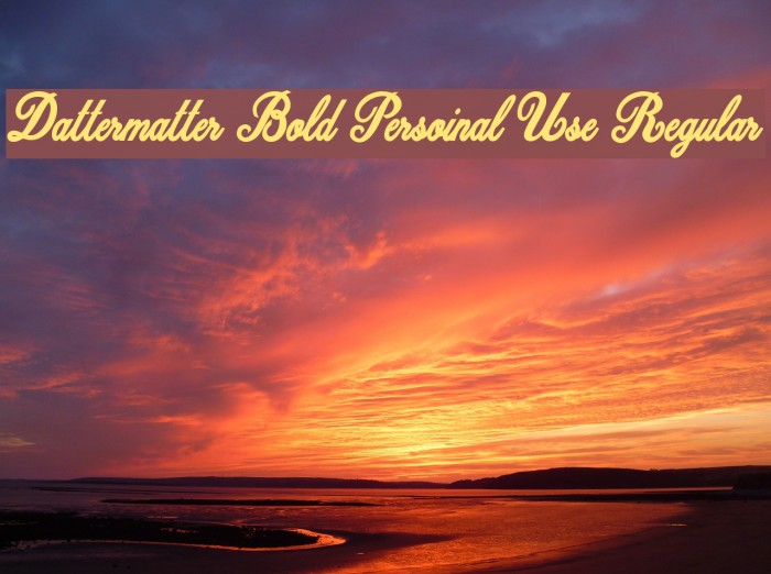 Dattermatter Bold Persoinal Use Regular Font examples