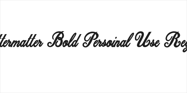 Dattermatter Bold Persoinal Use Regular Logo