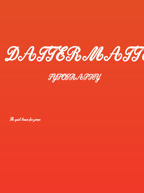 Dattermatter Bold Persoinal Use Regular Poster