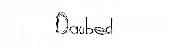 Daubed  font caratteri gratis
