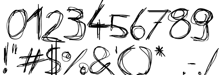 Daubed Font OTHER CHARS