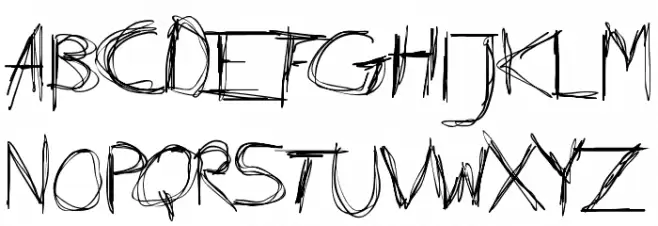 Daubed Schriftart Groß