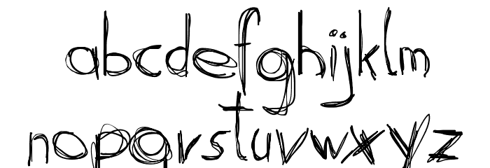 Daubed Font LOWERCASE