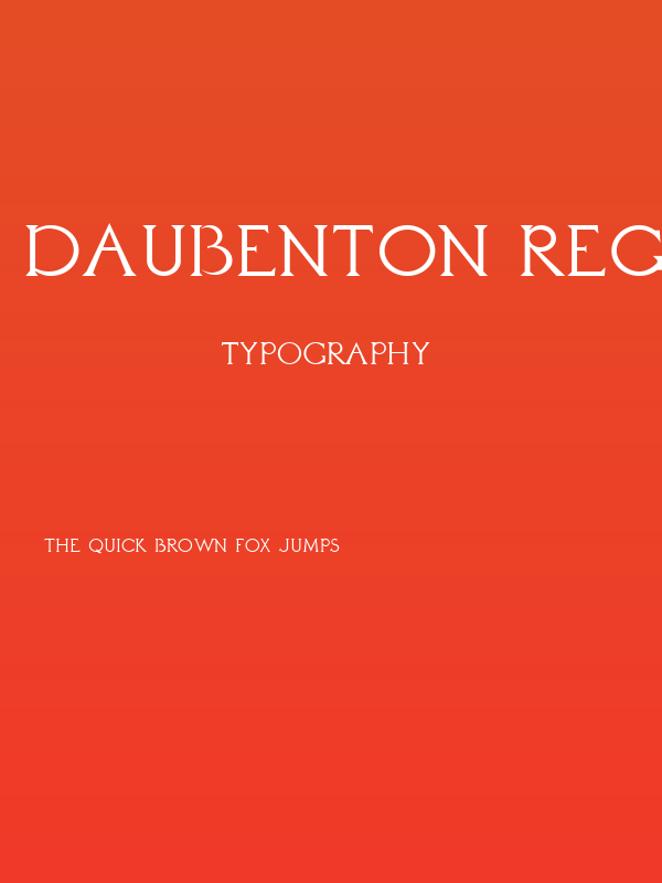 Daubenton Regular Poster