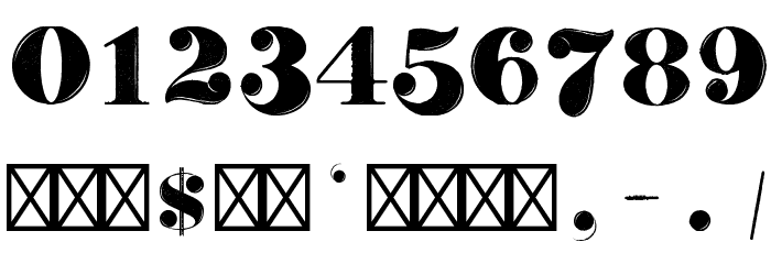 Dauber Hand Numerals Font OTHER CHARS