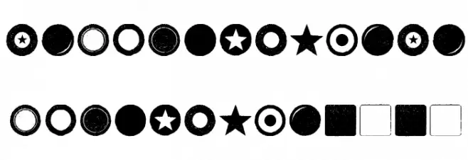 Dauber Hand Numerals Schriftart Groß
