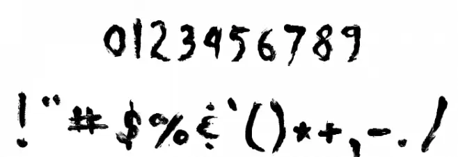 Daubmark Font OTHER CHARS