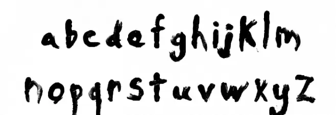 Daubmark Font LOWERCASE