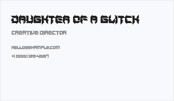 Daughter of a Glitch Business Card
