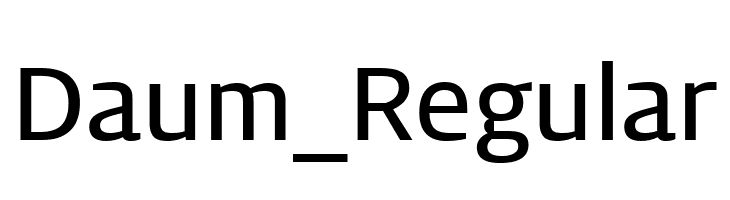 Daum_Regular  Скачать бесплатные шрифты