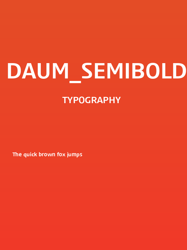 Daum_SemiBold Poster