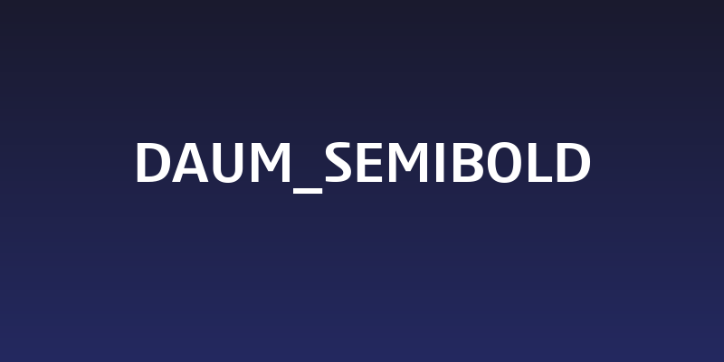 Daum_SemiBold Social Header