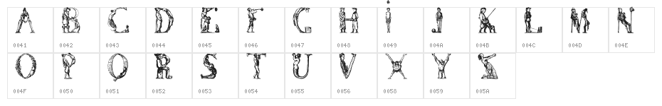 DaumierComique1836 Character Map